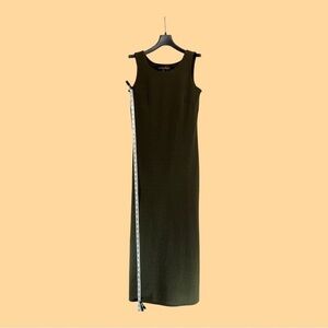 Donna Ricco New York Dress Tobacco Brown Maxi Sleeveless Size 4